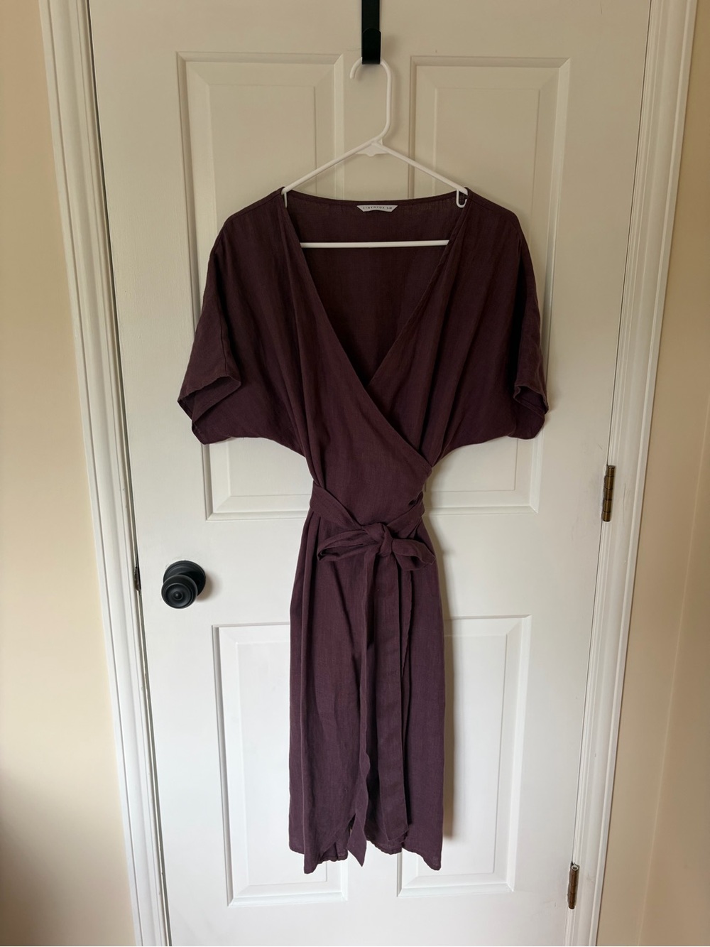 LinenFox Wrap Dress in Purple